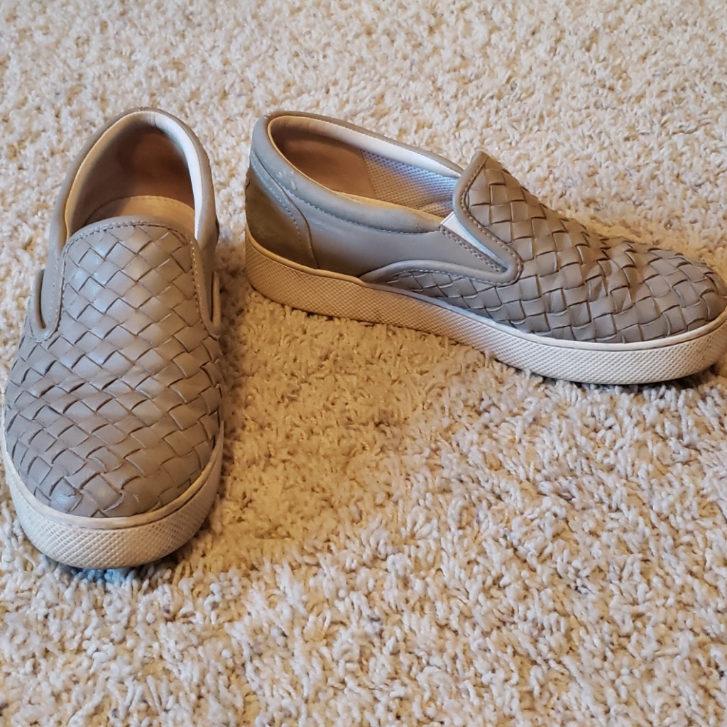 Bottega Veneta Gray Woven Sneakers